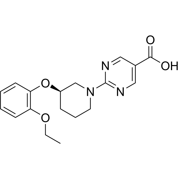 (R)-2-(3-(2-Ethoxyphenoxy)piperidin-1-yl)pyrimidine-5-carboxylic Acid 1809064-89-8